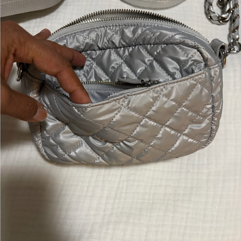 MZ Wallace Mini Crosby Metallic silver bag - Picture 5 of 7